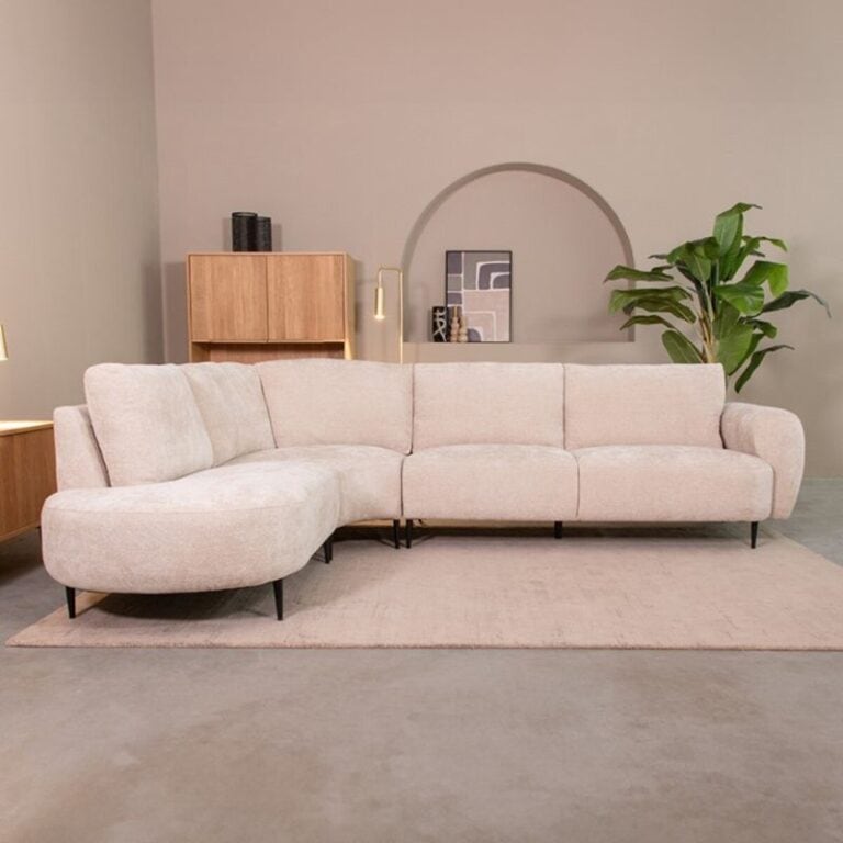 Milano Hoekbank Links Naturel 300cm