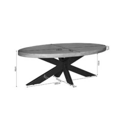 Morada Salontafel ovaal Mangohout 130cm
