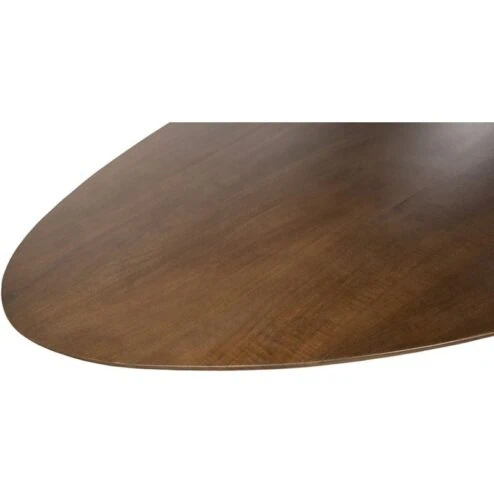 Morgan Salontafel ovaal Walnoot - Zwart onderstel 130cm