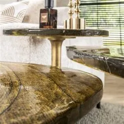Nova Bijzettafel S Goud / Glas 53cm