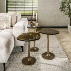 Nova Bijzettafel S Goud / Glas 53cm