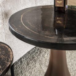 Nova Bijzettafel druppel S Koper / Glas 30cm