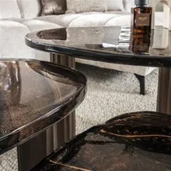 Nova Salontafel L Koper / Glas 70cm