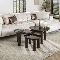 Nova Salontafel L Koper / Glas 70cm