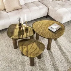Nova Salontafel M Goud / Glas 62cm