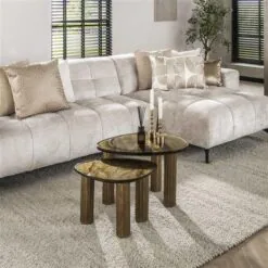 Nova Salontafel S Goud / Glas 51cm