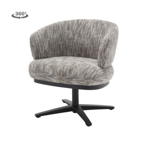 Perca Eetkamerfauteuil Wit-Grijs