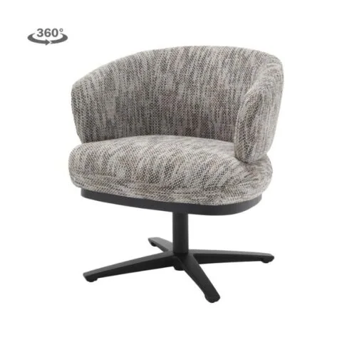 Perca Eetkamerfauteuil Wit-Grijs