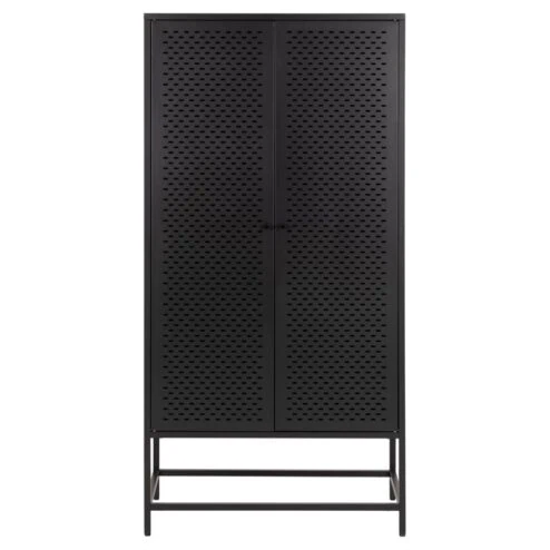 Amora Wandkast Zwart Metaal 80cm