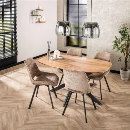 Arden Eettafel deens ovaal Acaciahout 150cm