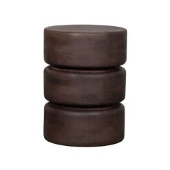 Bijzettafel Milly Espresso Mangohout 35cm