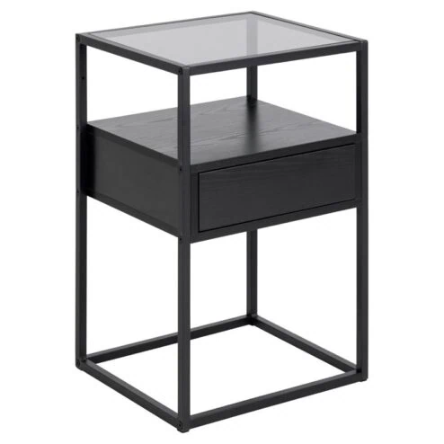 Brannor Nachtkastje Zwart 40cm