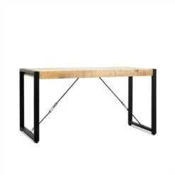 Britt eettafel industrieel mangohout 140cm (1)