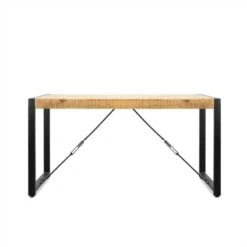 Britt eettafel industrieel mangohout 140cm