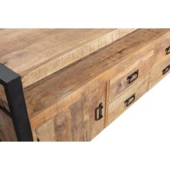 Britt tv meubel mangohout 190cm 2 deuren 4 vakken