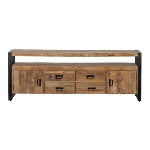 Britt tv meubel mangohout 190cm 2 deuren 4 vakken