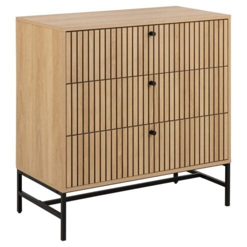 Calmera Ladekast Naturel 3 lade 80cm