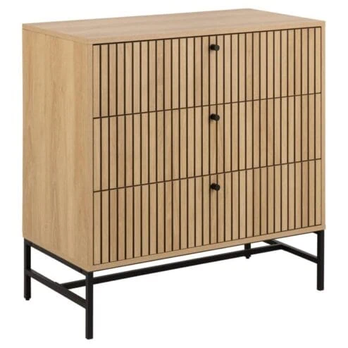 Calmera Ladekast Naturel 3 lade 80cm