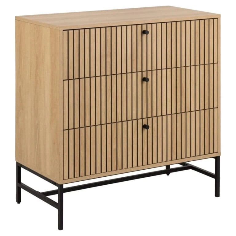 Calmera Ladekast Naturel 3 lade 80cm