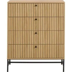 Calmera Ladekast Naturel 4 lade 80cm