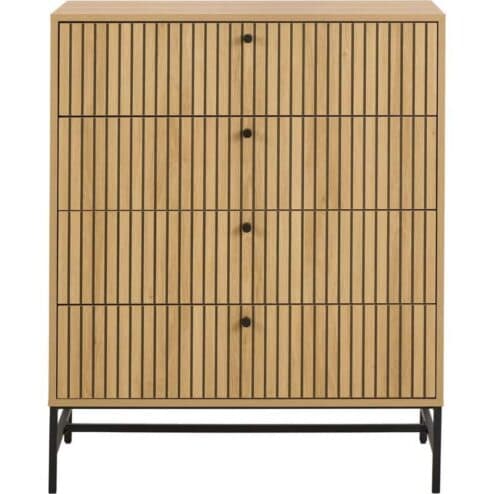 Calmera Ladekast Naturel 4 lade 80cm