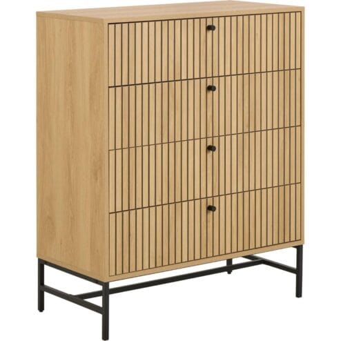 Calmera Ladekast Naturel 4 lade 80cm