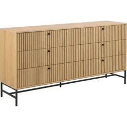 Calmera Ladekast Naturel 6 lade 157cm