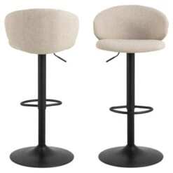 Casaro Barkruk Beige met zwarte poot