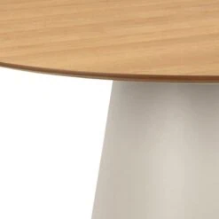Dalvik Eettafel Rond Naturel met Zand poot 120cm