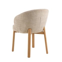 Darlene Eetkamerstoel Beige Naturel houten poten