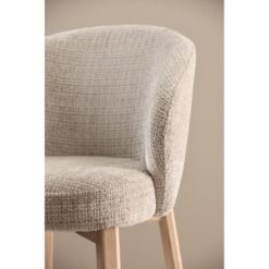Darlene Eetkamerstoel Beige Naturel houten poten