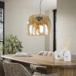 Drift 1-lichts Hanglamp XL Amberglas