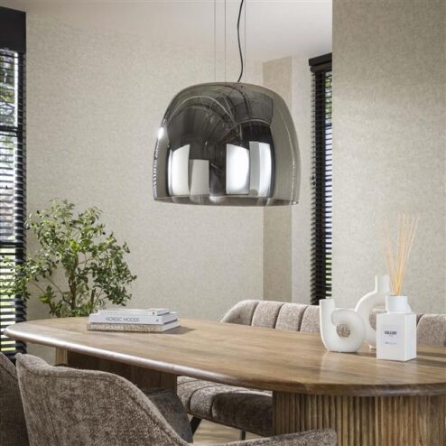 Drift 1-lichts Hanglamp XL Smoke Glas