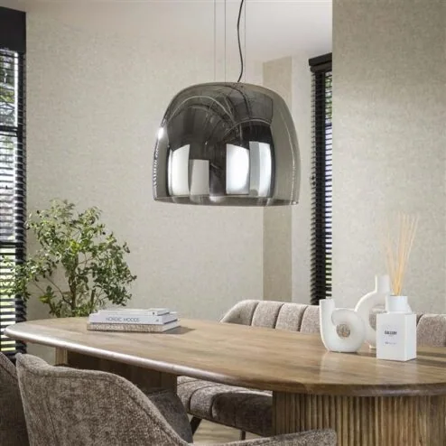 Drift 1-lichts Hanglamp XL Smoke Glas