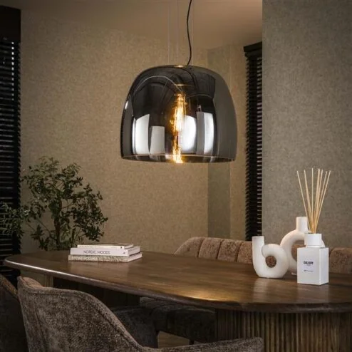 Drift 1-lichts Hanglamp XL Smoke Glas