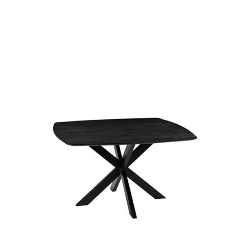 Eettafel Blake Zwart Mangohout 140cm