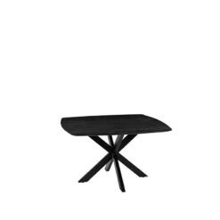 Eettafel Blake Zwart Mangohout 140cm