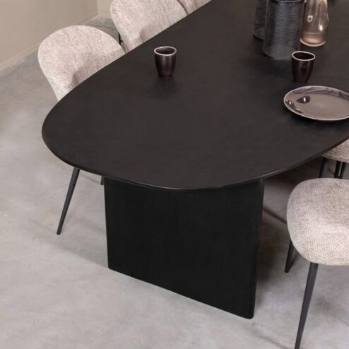 Eettafel Cooper Zwart Mangohout 210cm