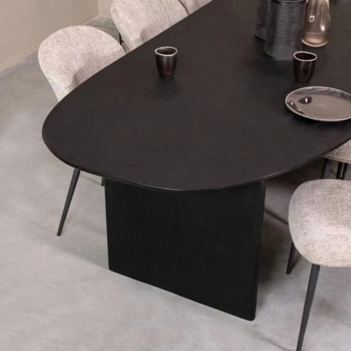 Eettafel Cooper Zwart Mangohout 210cm