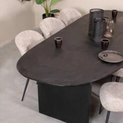 Eettafel Cooper Zwart Mangohout 250cm