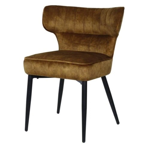 Elin Eetkamerstoel Bruin Velvet