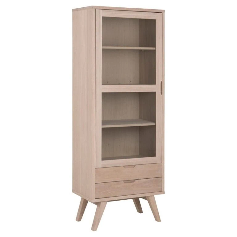 Eloria Vitrinekast hoog Naturel 72cm