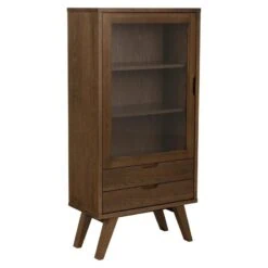 Eloria Vitrinekast laag Bruin 72cm