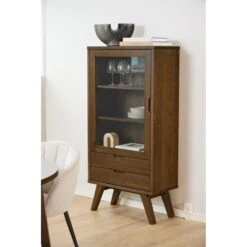 Eloria Vitrinekast laag Bruin 72cm