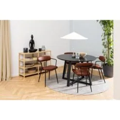 Elska Eettafel Rond Zwart 120cm