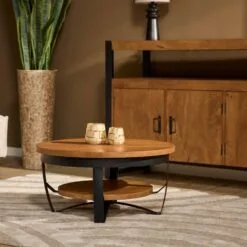 Emmy salontafel industrieel naturel warm 70cm