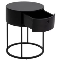 Evara Nachtkastje Zwart 40cm