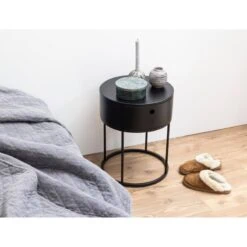 Evara Nachtkastje Zwart 40cm