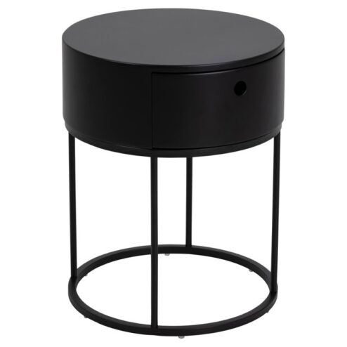 Evara Nachtkastje Zwart 40cm