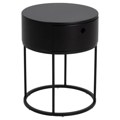 Evara Nachtkastje Zwart 40cm